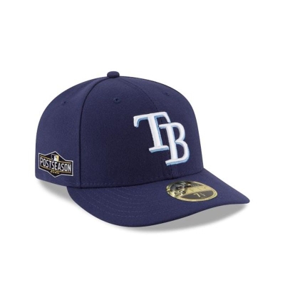 Tampa Bay Rays Gorra | New Era MLB Postseason Side Patch Low Profile 59fifty Fitted Cap Mexico - Azules